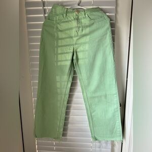 ZARA women jeans green high waisted Size 2